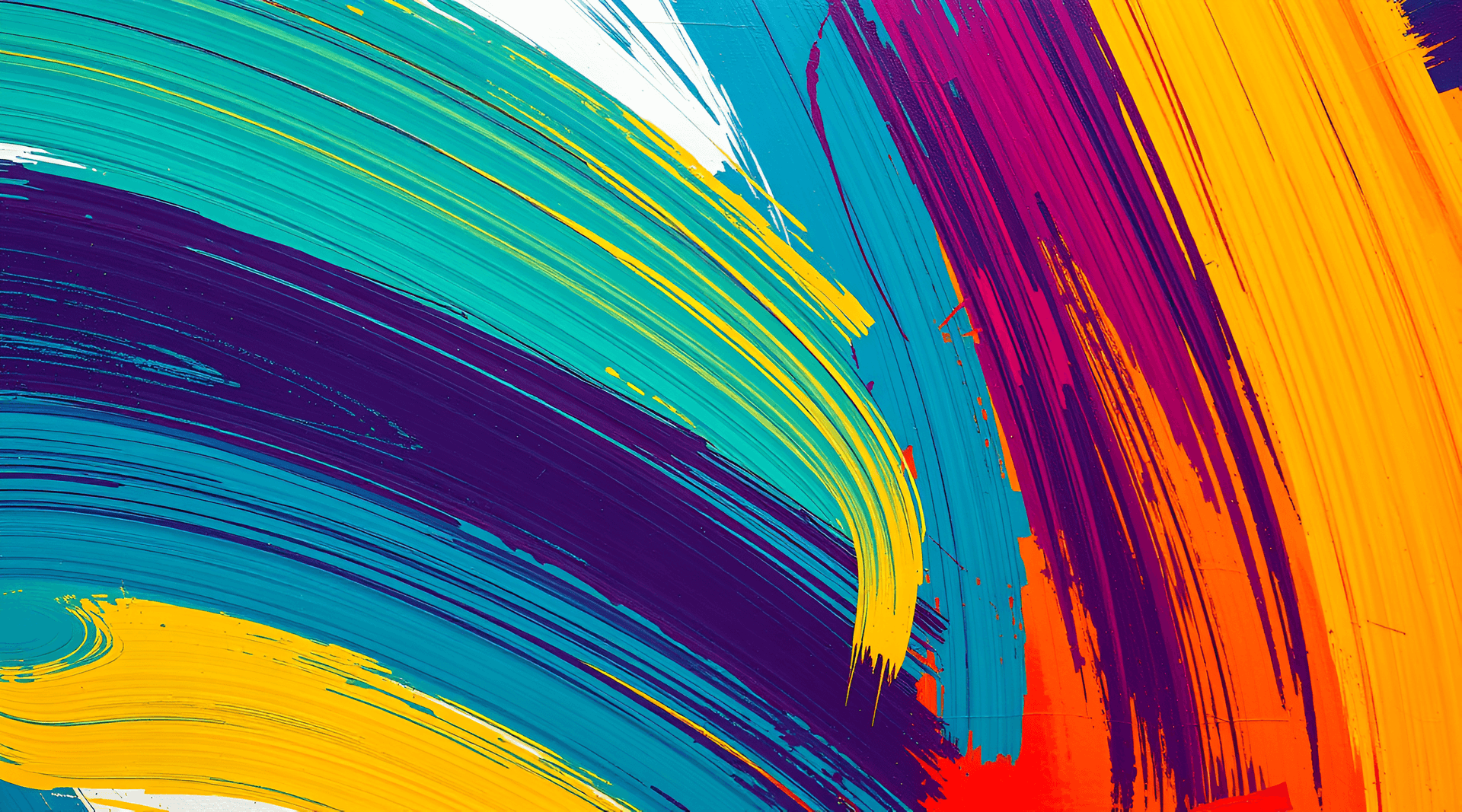 Vibrant Abstract Paint Strokes In Bold Colors Wallpaper