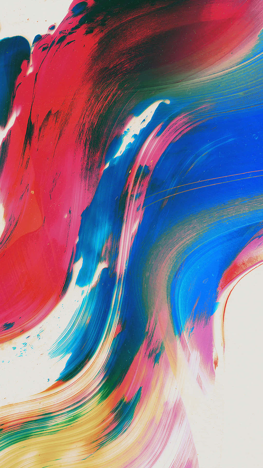 Vibrant Abstract Paint Swirls Wallpaper