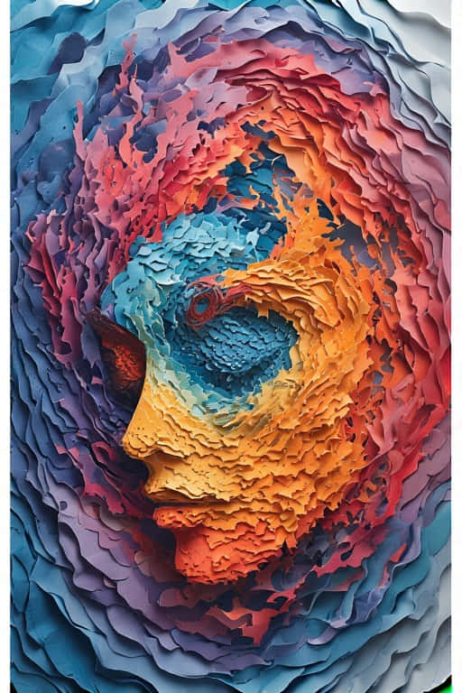 Vibrant Abstract Paper Cutouts 8k Wallpaper