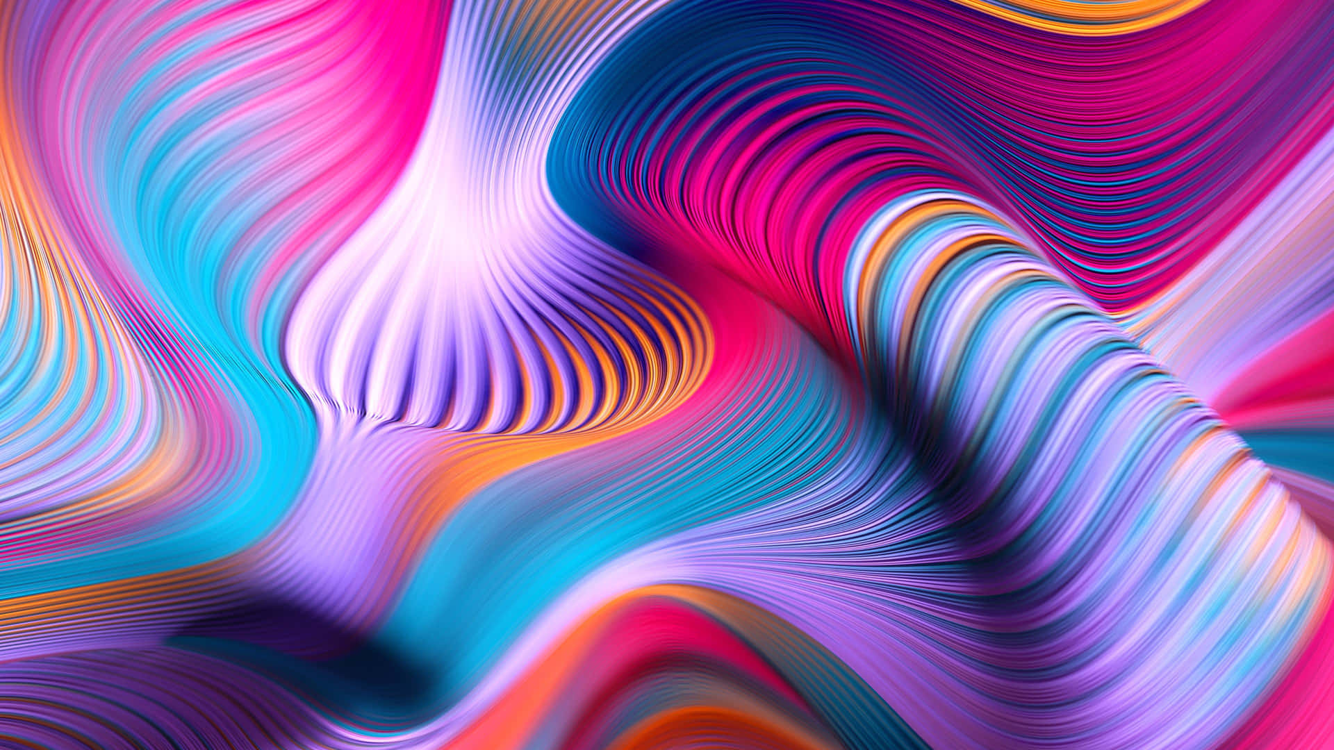 Vibrant Abstract Wave Art Wallpaper