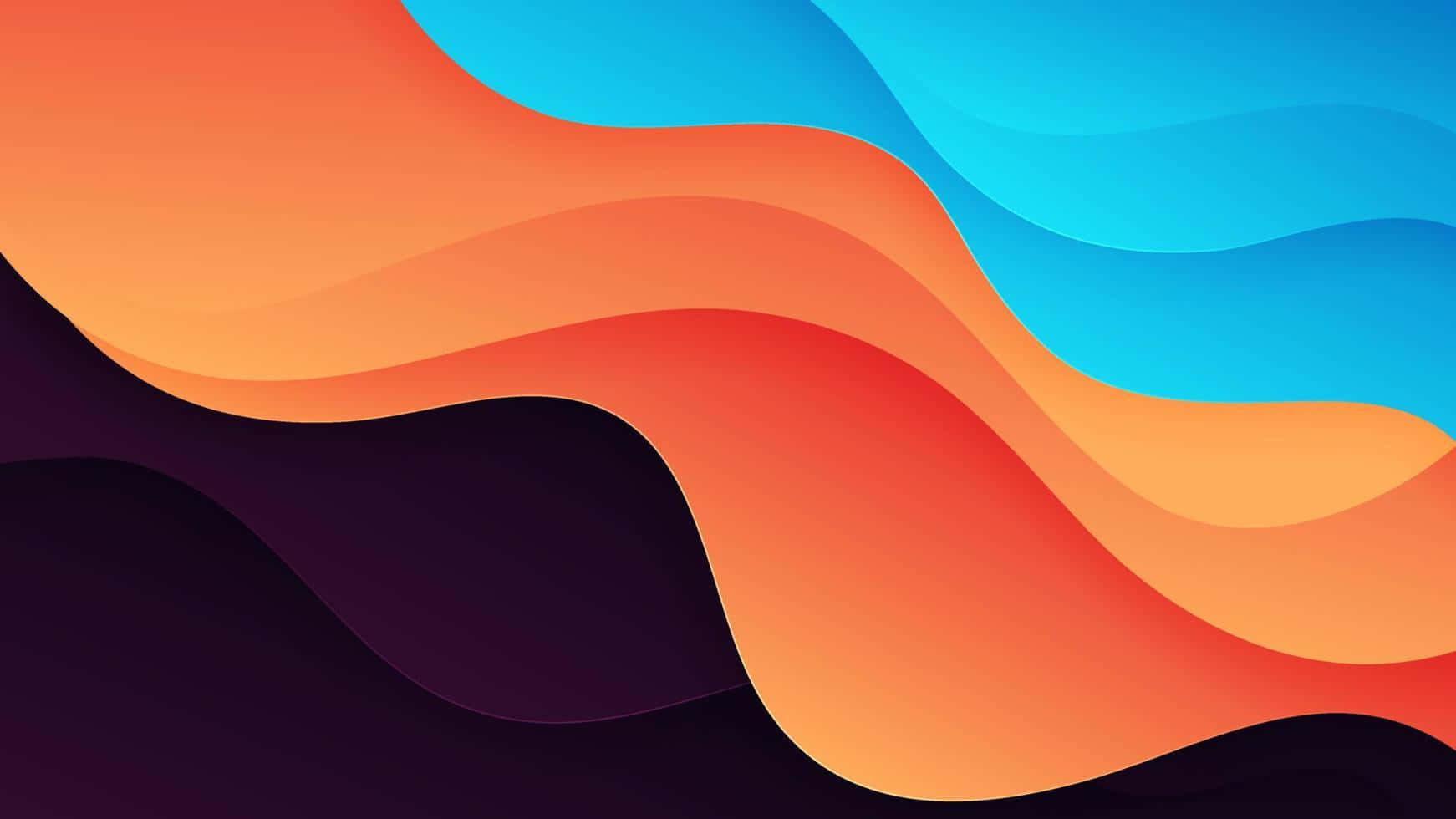 Vibrant Abstract Wave Gradient Wallpaper