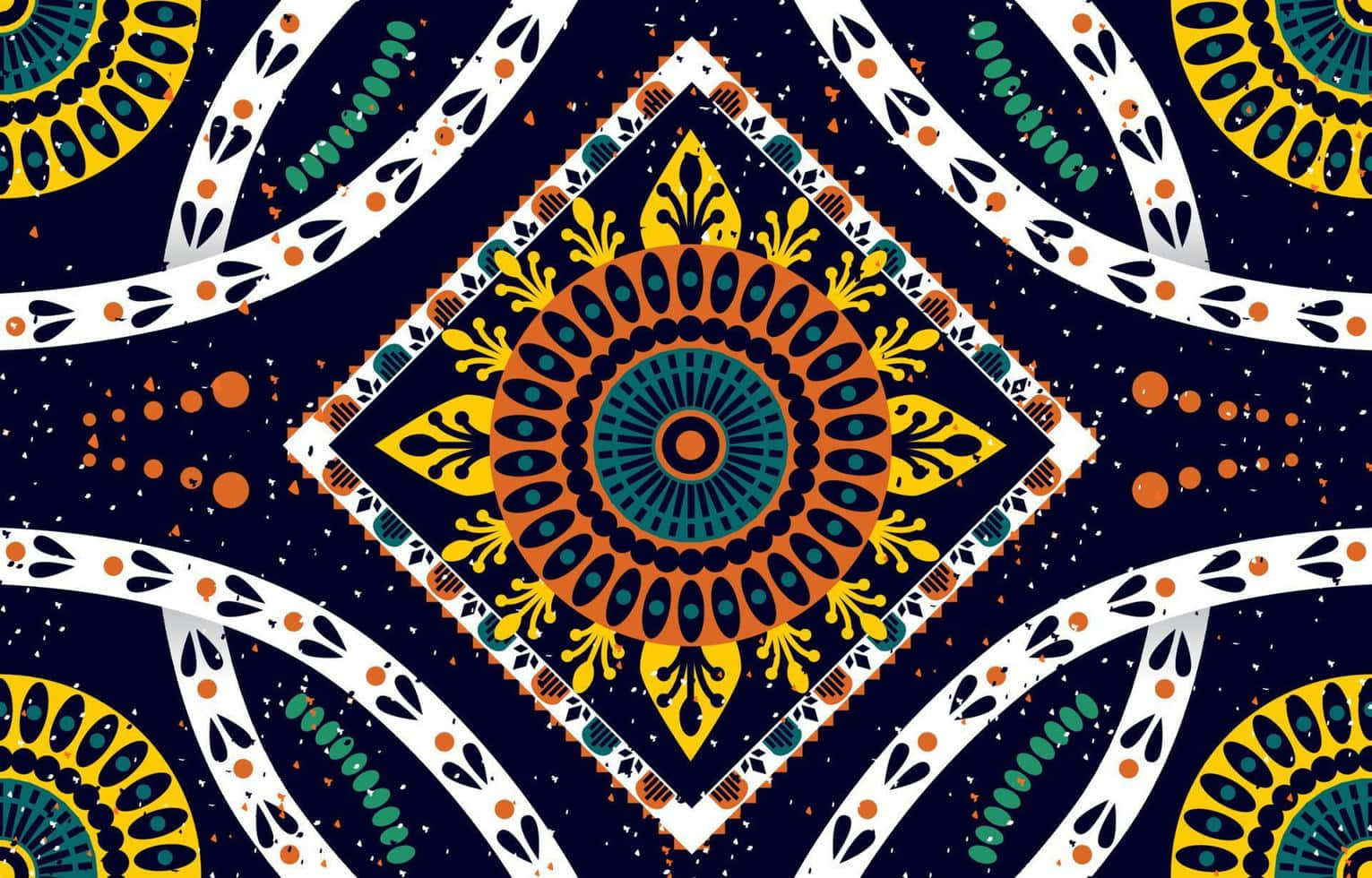 Vibrant African Print Design Wallpaper