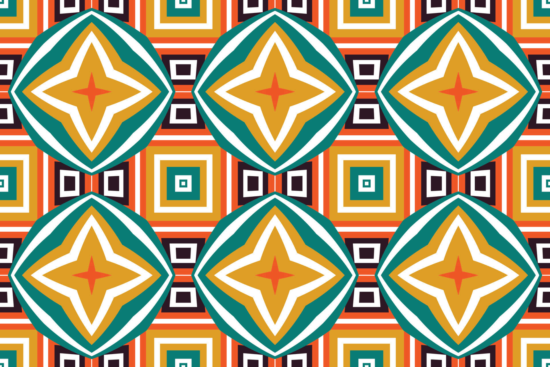 Vibrant African Print Pattern Wallpaper