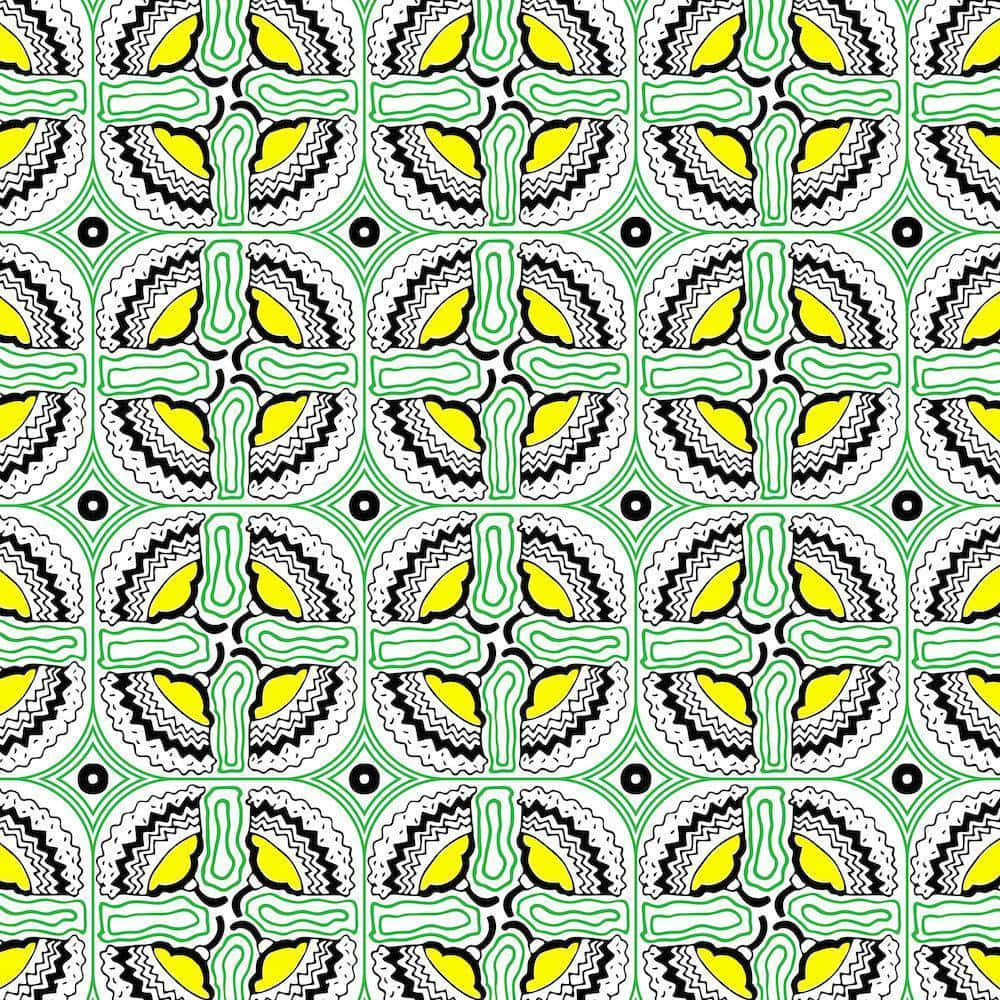 Vibrant African Print Pattern Wallpaper