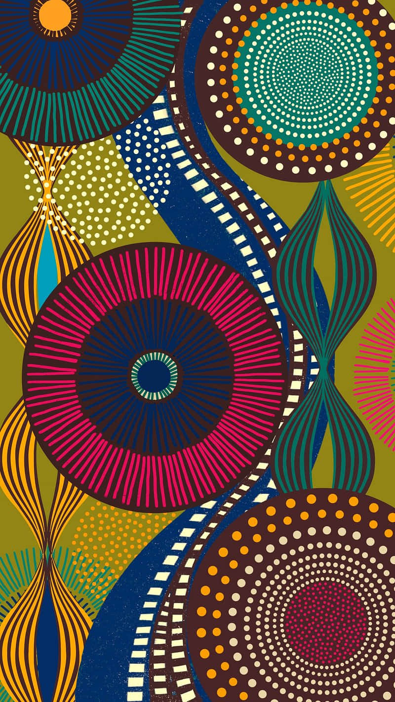 Vibrant African Print Patterns Wallpaper