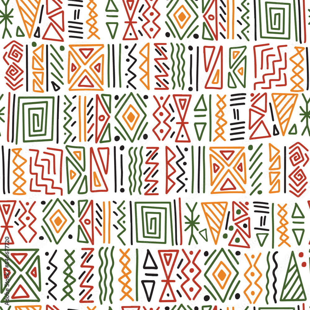 Vibrant African Tribal Patterns Wallpaper