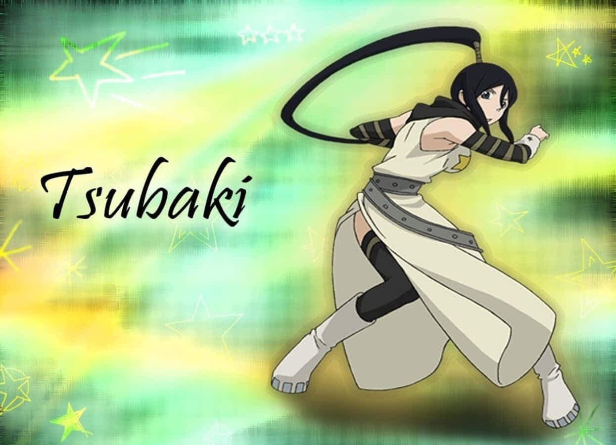 Vibrant Anime Art - Tsubaki Nakatsukasa In Action Wallpaper