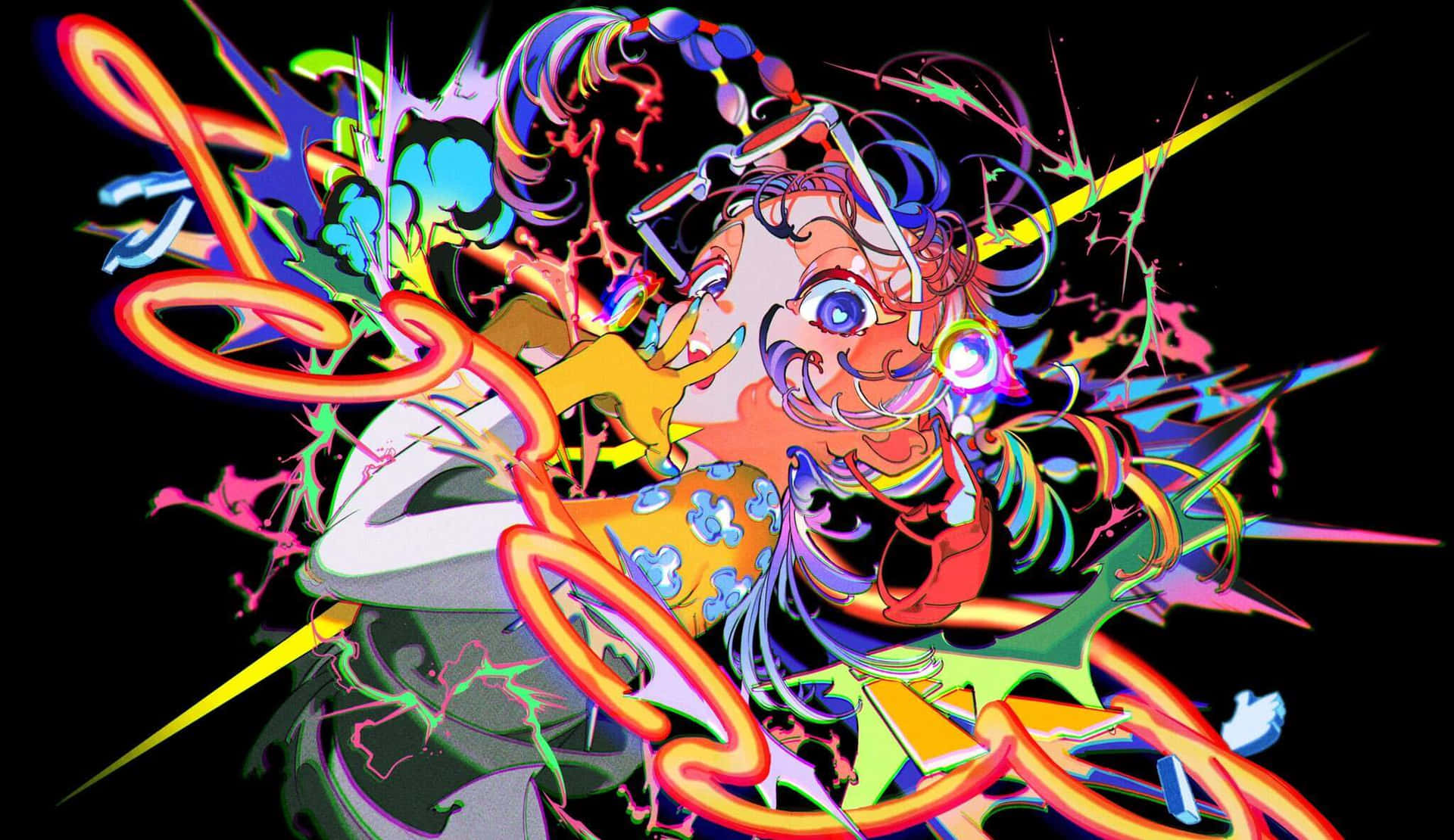 Vibrant_ Anime_ Chaos Wallpaper