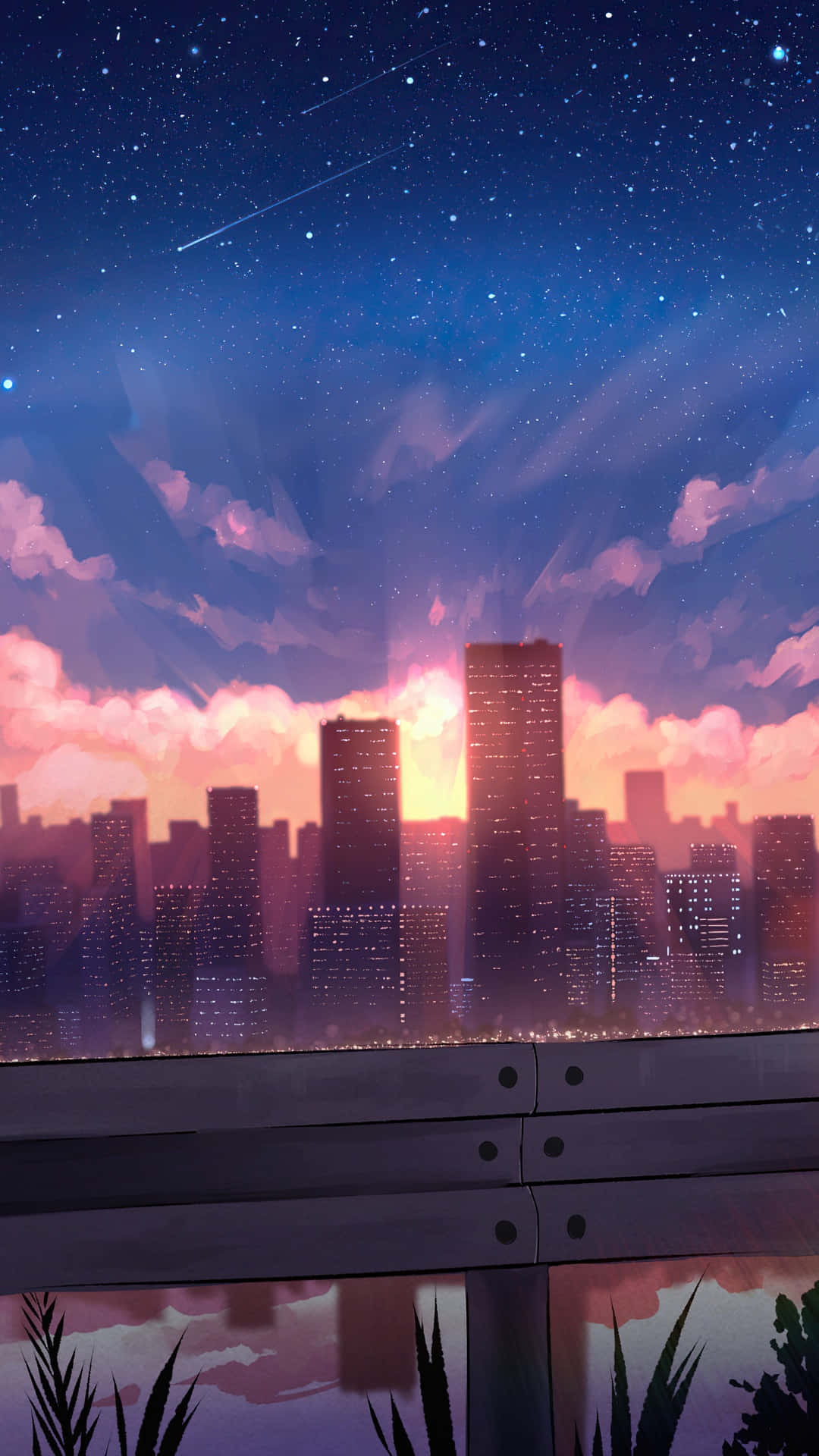 Vibrant Anime Cityscape