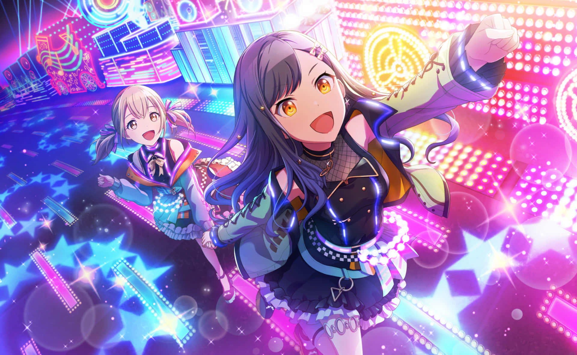 Vibrant Anime Concert Performance Wallpaper