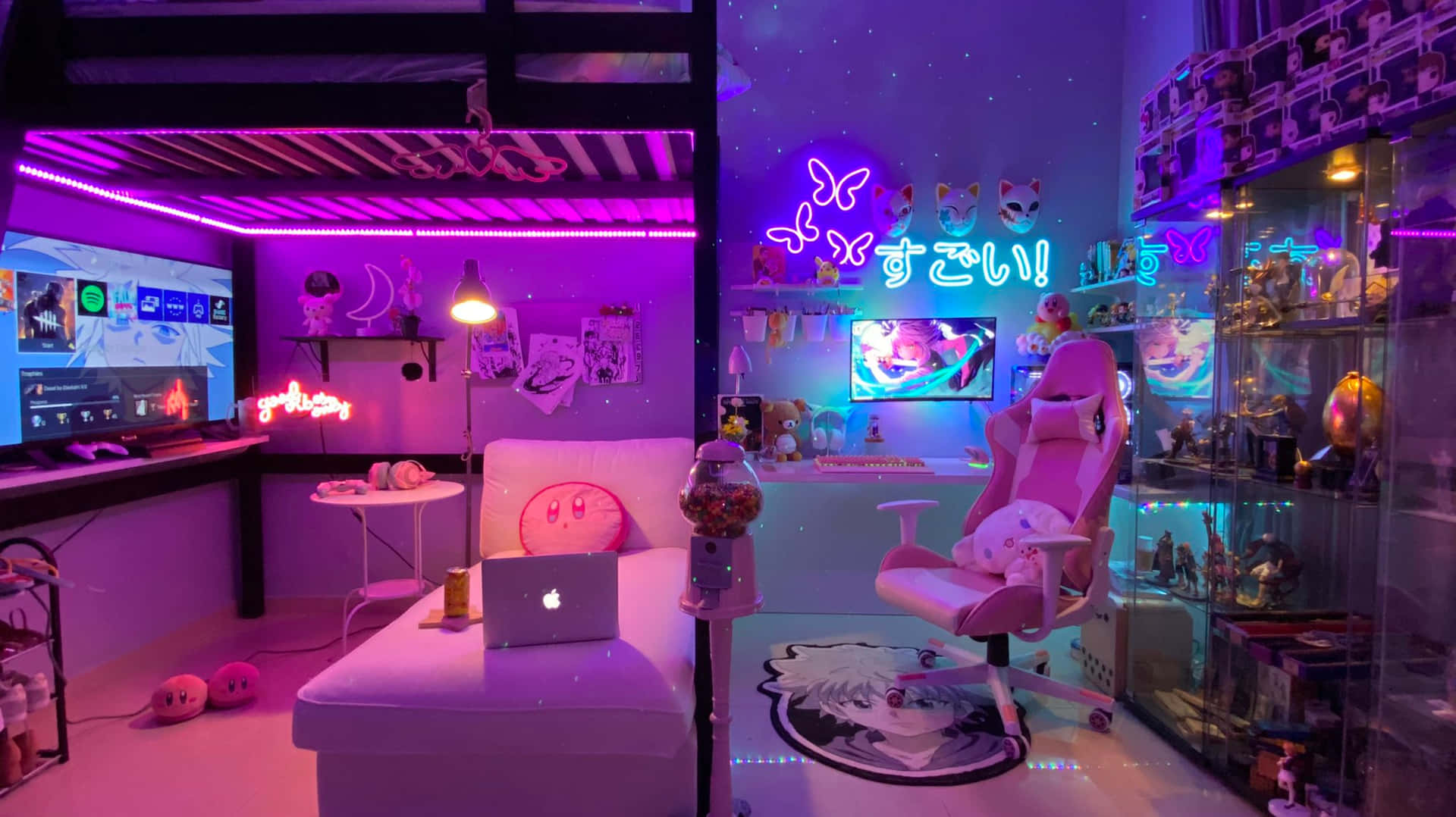 Vibrant_ Anime_ Gamer_ Room_ Setup.jpg Wallpaper