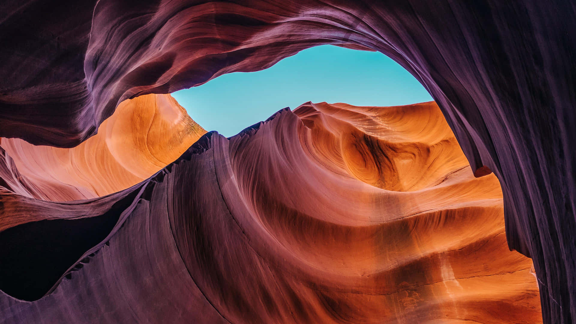 Vibrant Antelope Canyon Boog Achtergrond