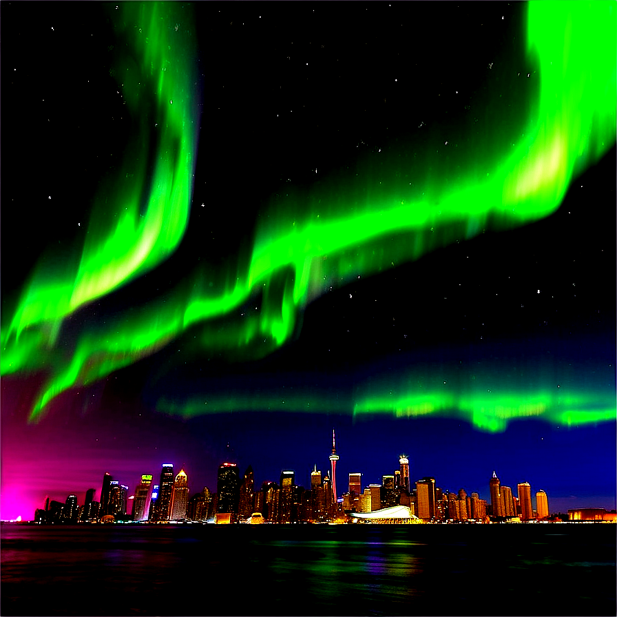 Vibrant Aurora Skyline Png 06202024 PNG