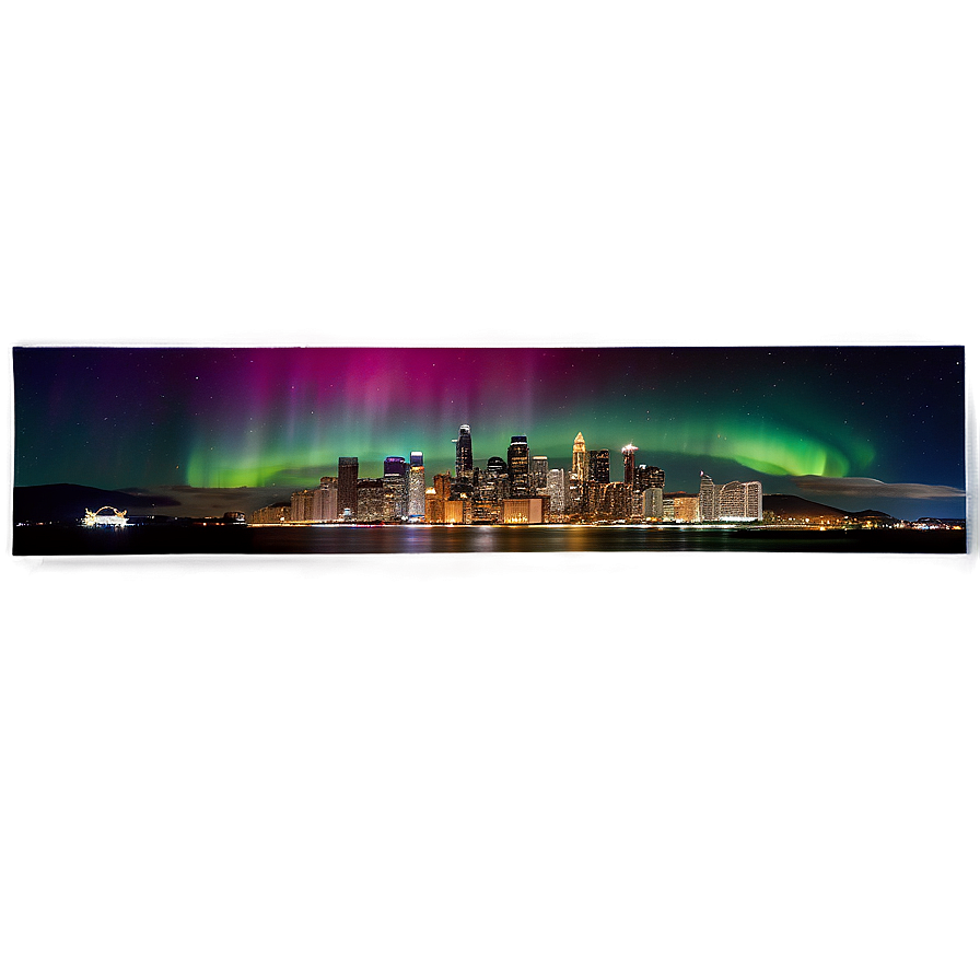 Vibrant Aurora Skyline Png Oom PNG