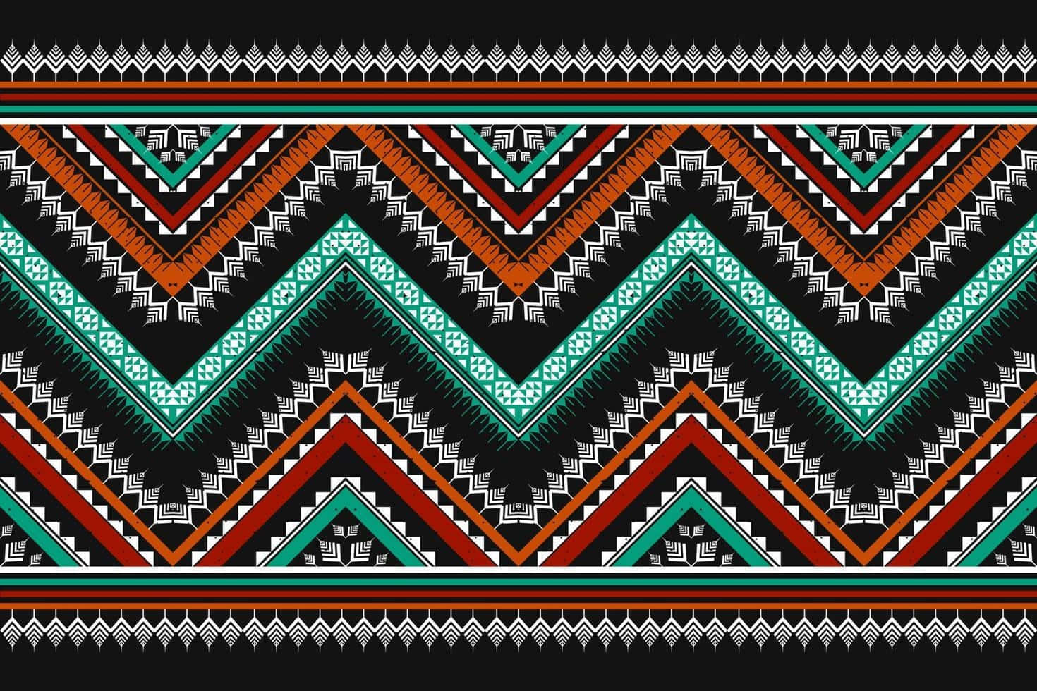 Vibrant Aztec Pattern Wallpaper