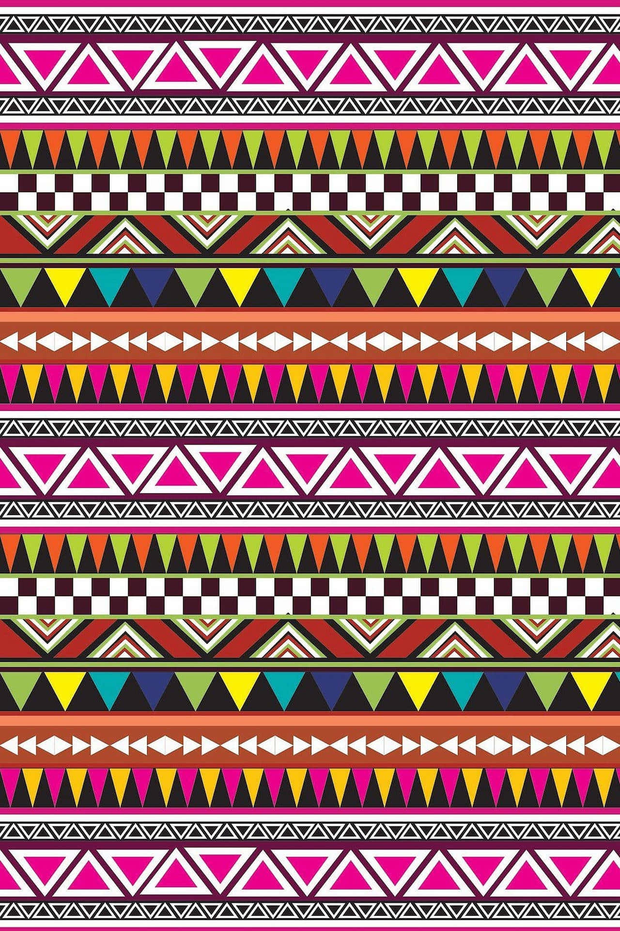 Vibrant Aztec Pattern Design Wallpaper