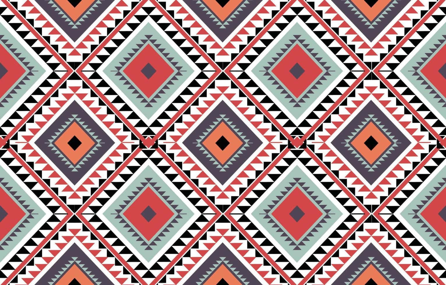 Vibrant Aztec Pattern Design Wallpaper