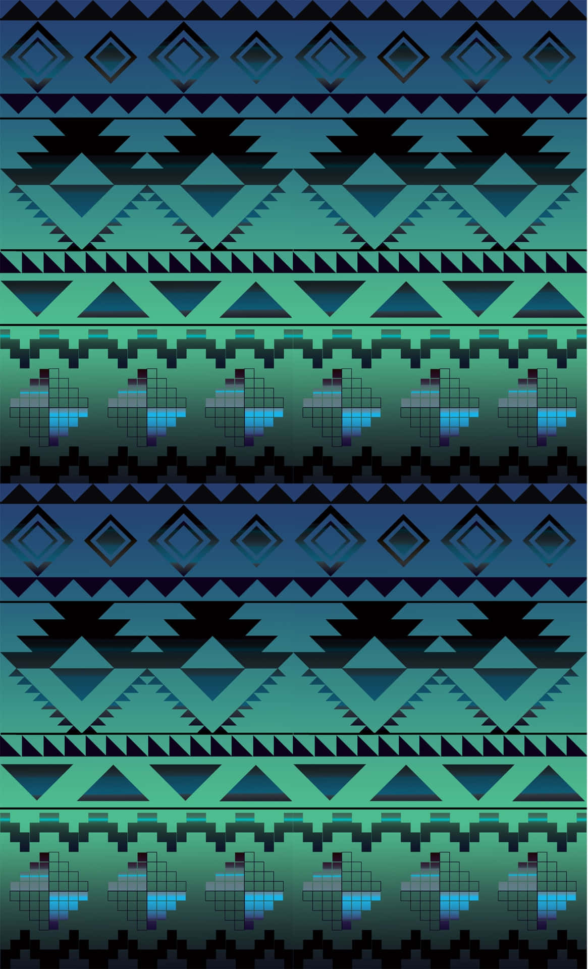 Vibrant Aztec Pattern Design Wallpaper