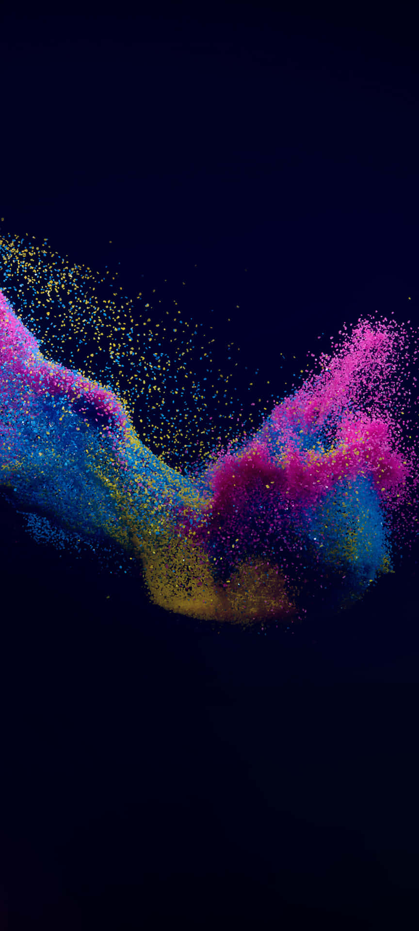 Colorful Powder Falling From The Sky