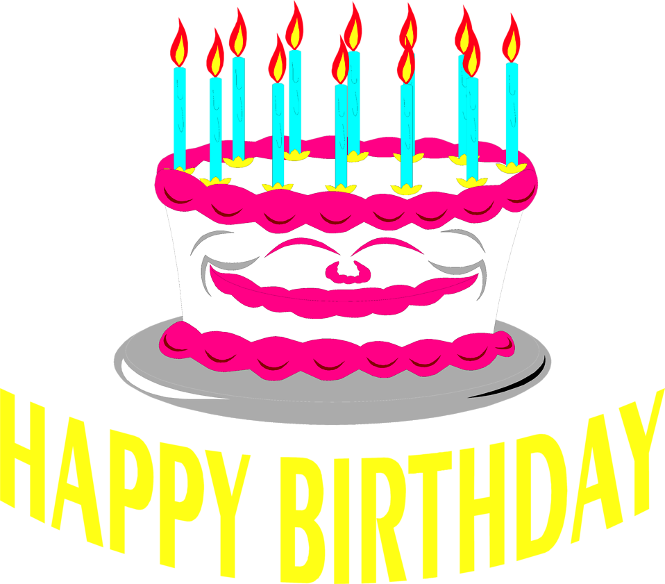 Vibrant Birthday Cake Candles Graphic PNG