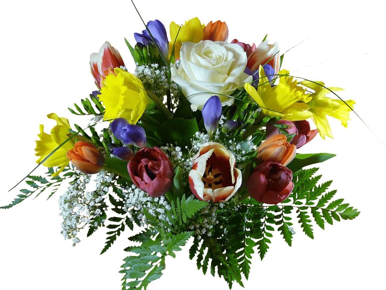 Vibrant Birthday Flower Bouquet.png PNG