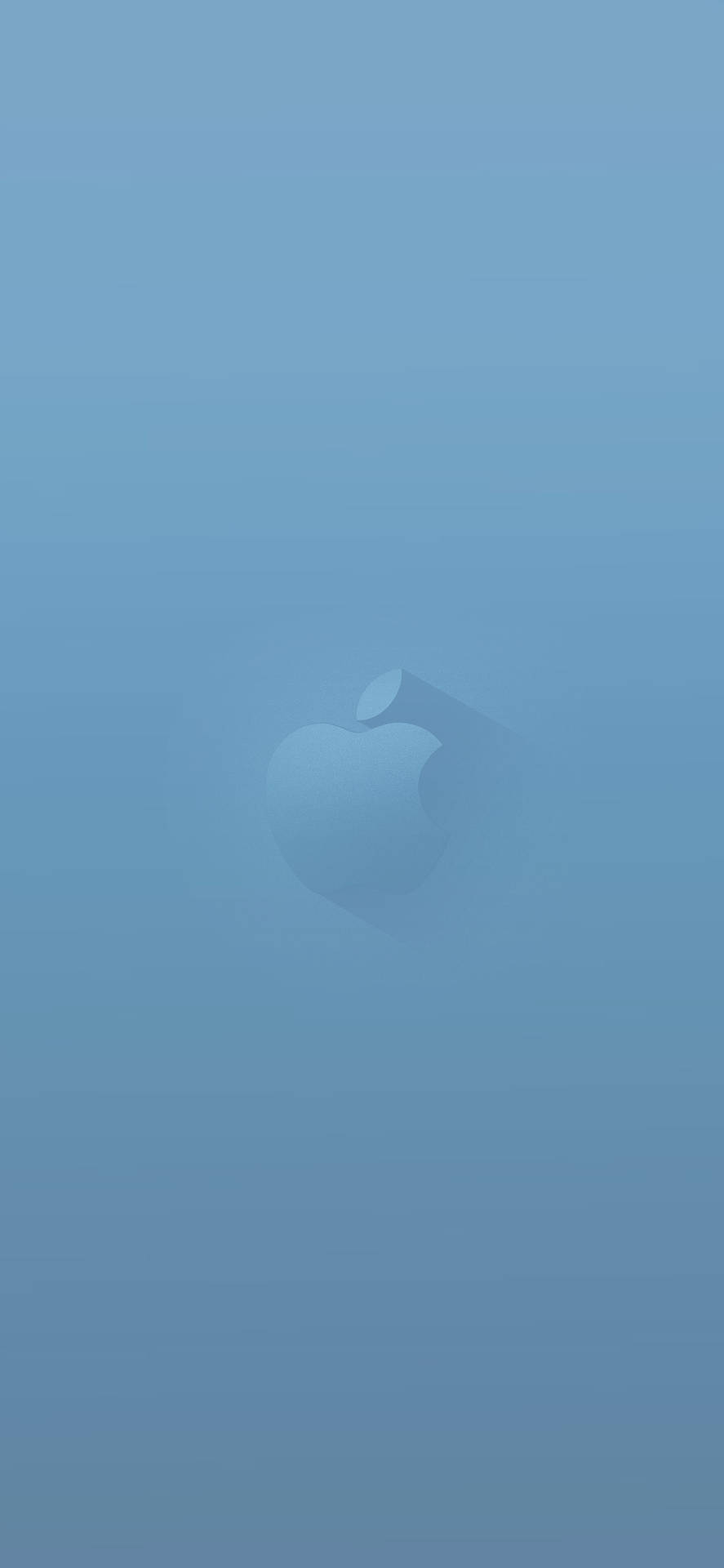 Vibrant Blue Apple Logo Wallpaper