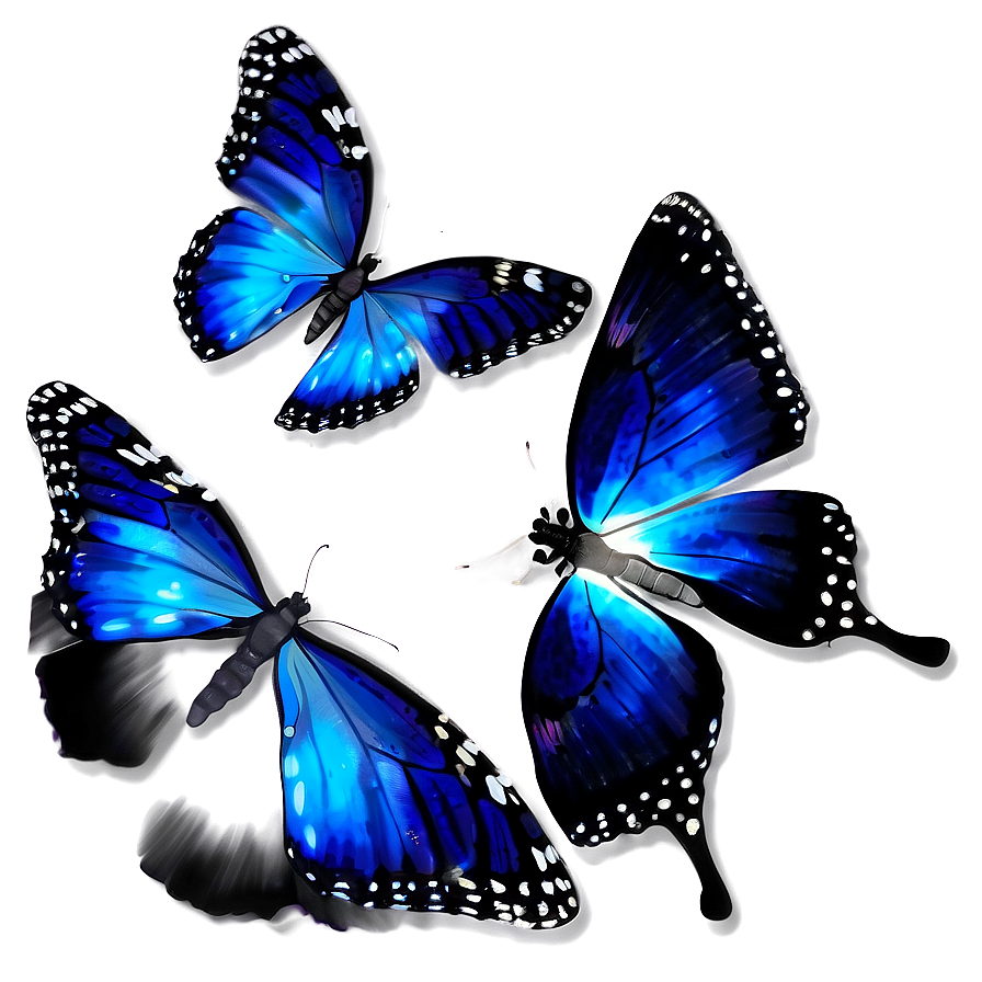 Vibrant Blue Butterflies Png 43 PNG