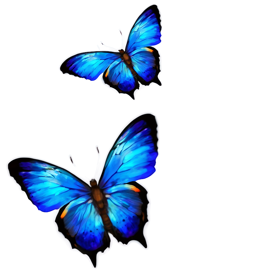 Vibrant Blue Butterflies Png Lbk PNG