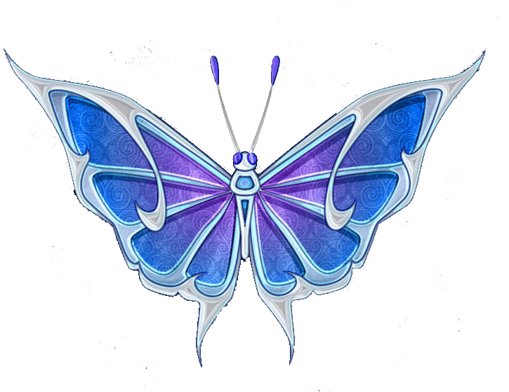 Vibrant Blue Butterfly Art PNG