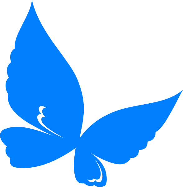 Vibrant Blue Butterfly Graphic PNG