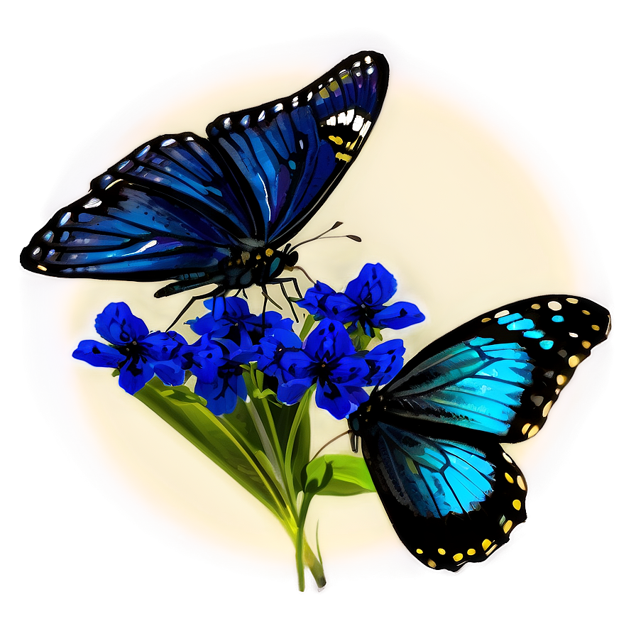 Vibrant Blue Butterfly Graphic Png Doq PNG