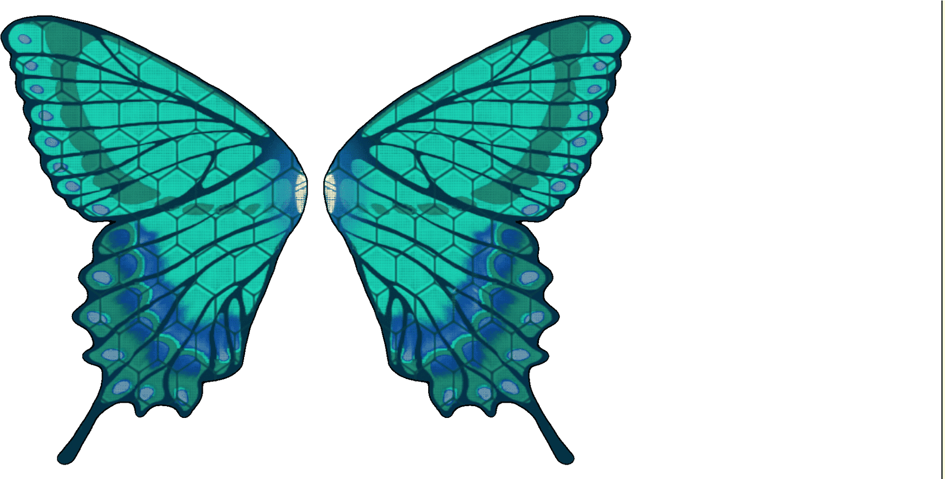 Vibrant Blue Butterfly Wings PNG