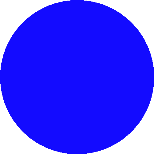 Vibrant Blue Circle Graphic PNG
