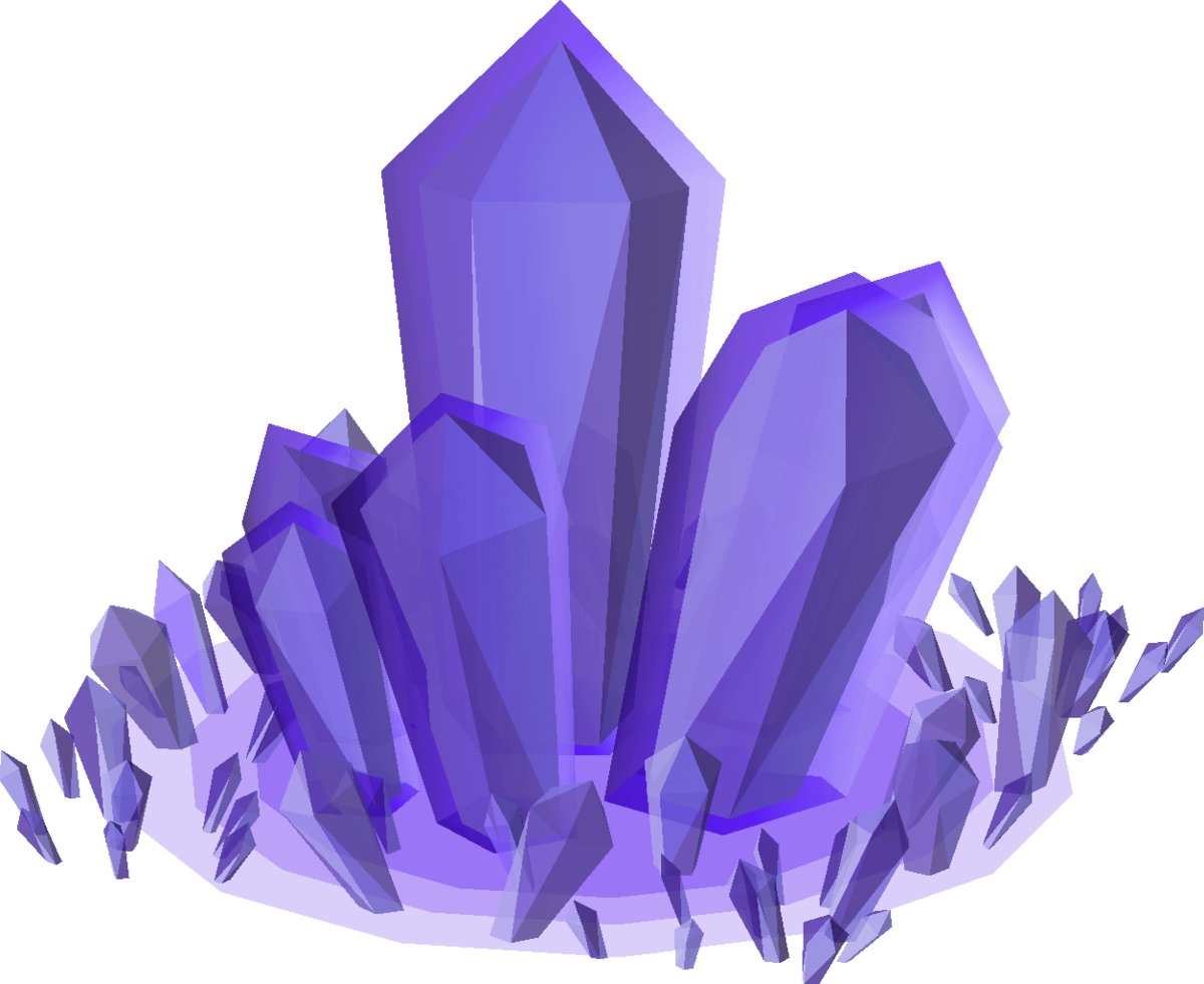 Vibrant Blue Crystal Cluster PNG