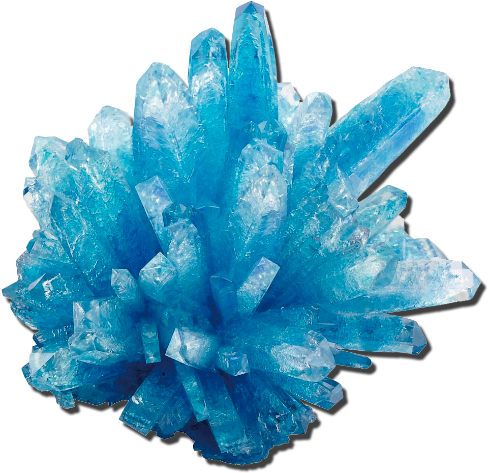 Vibrant Blue Crystal Cluster.png PNG