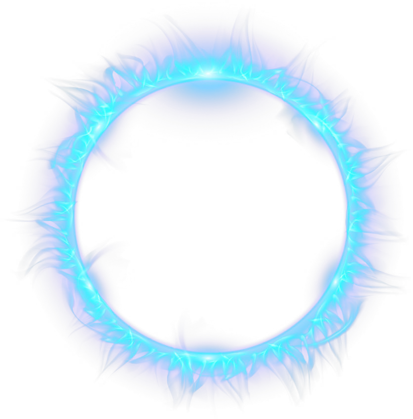 Vibrant Blue Flame Ring PNG