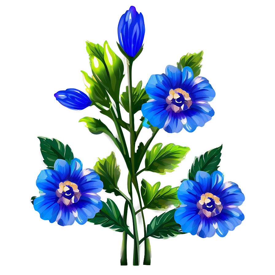 Download Vibrant Blue Flower Png 05242024 | Wallpapers.com