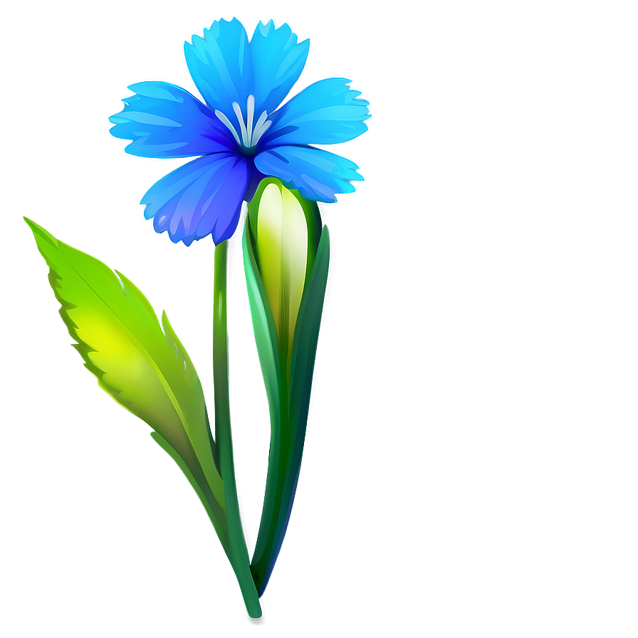 Download Vibrant Blue Flower Png 84 | Wallpapers.com