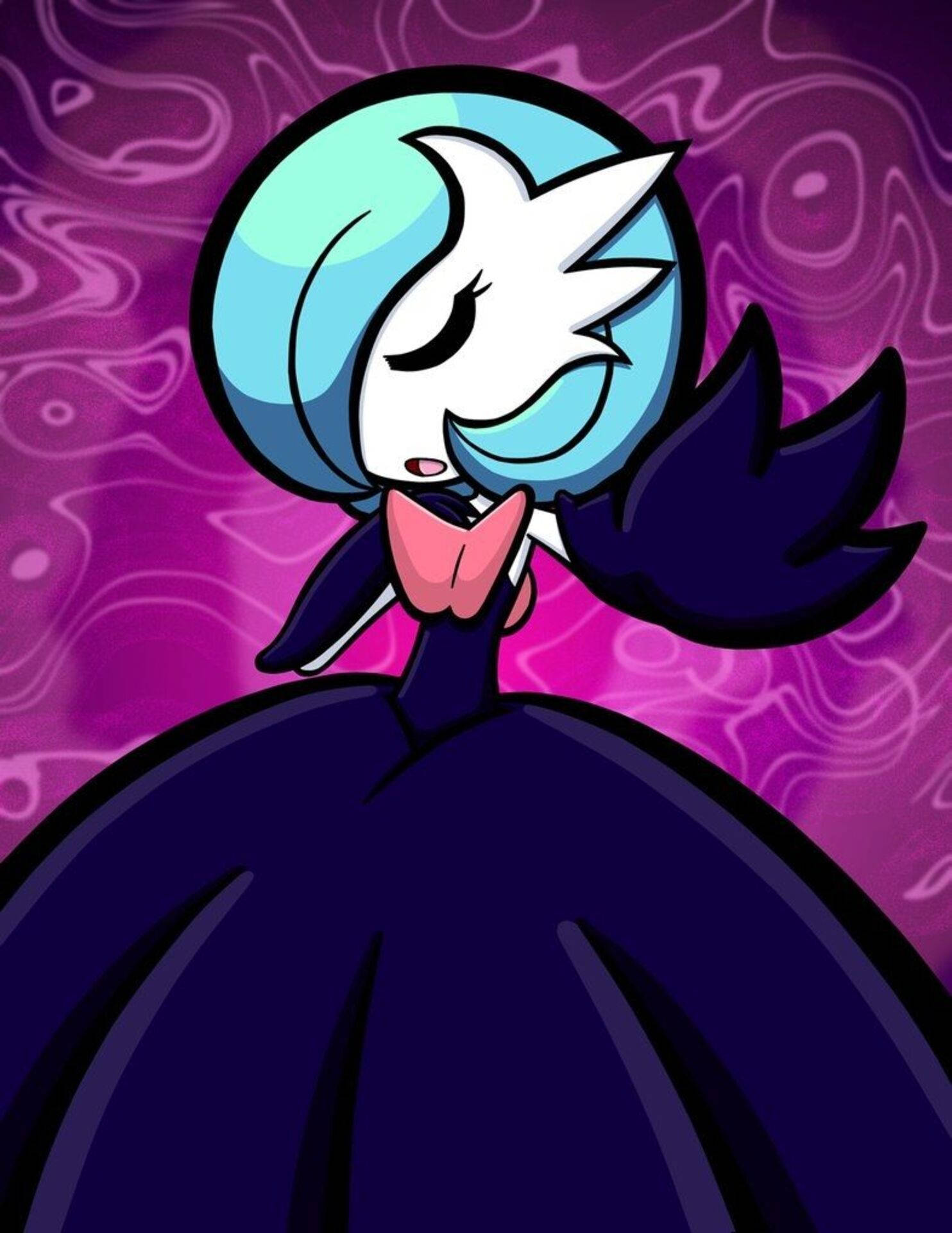 Lebhaftesblaues Gardevoir-handy Wallpaper