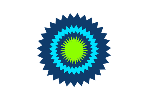 Vibrant Blue Green Mandala Art PNG