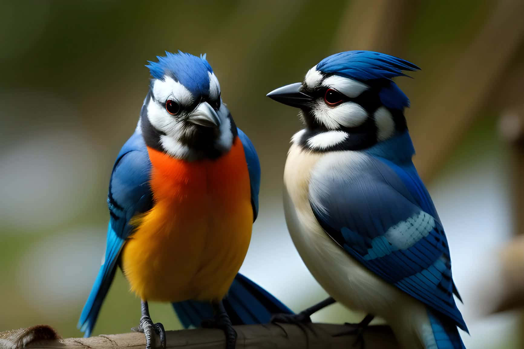 Vibrant Blue Jays Perched Wallpaper