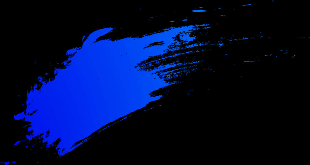 Vibrant Blue Paint Strokeon Black Background PNG