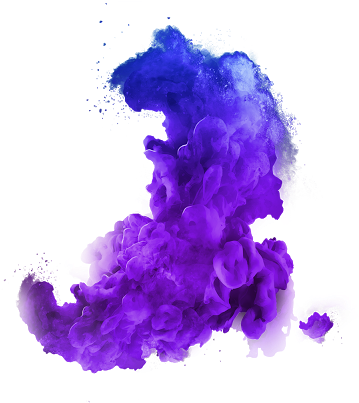 Vibrant Blue Purple Smoke Plume PNG