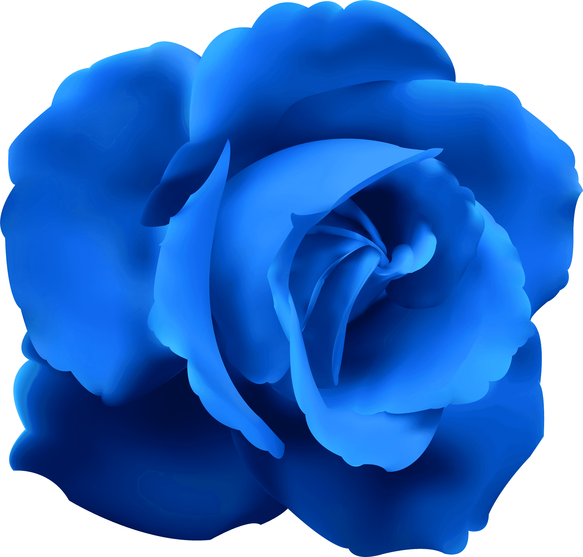 Vibrant Blue Rose Graphic PNG