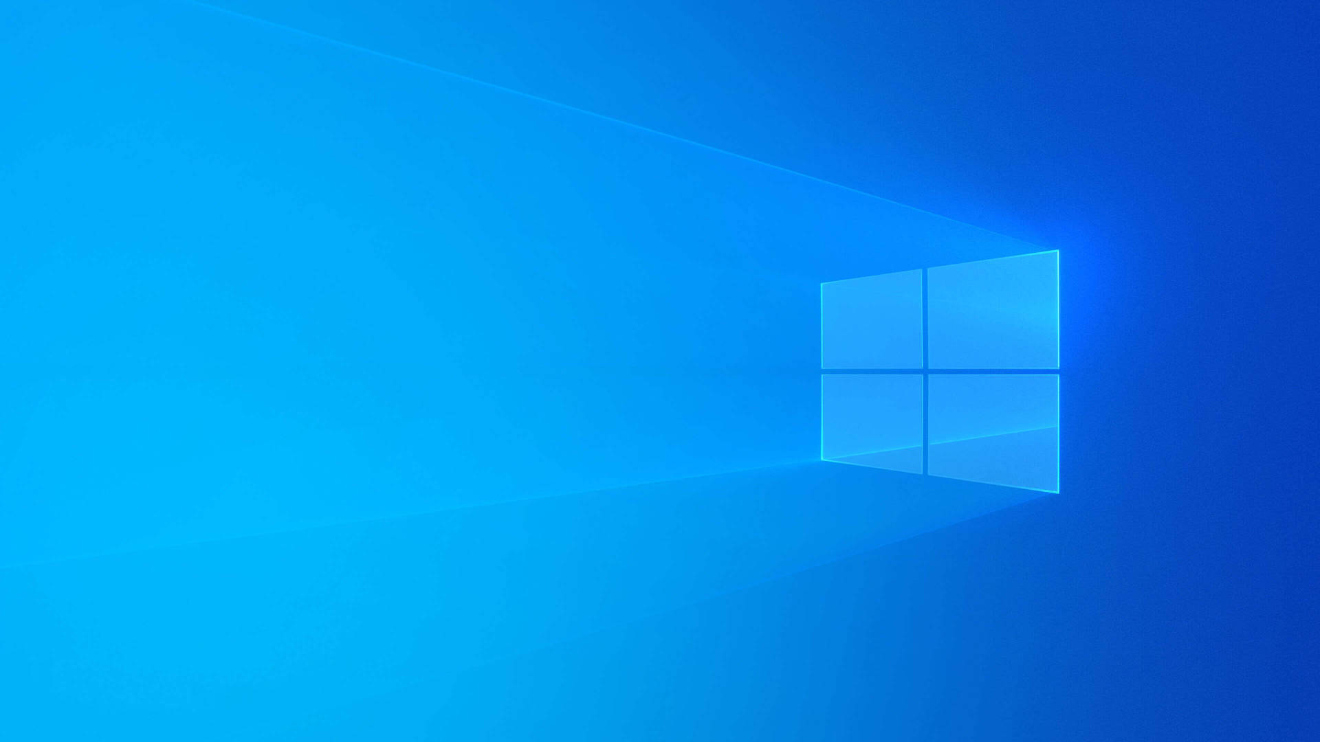 Vibrant Blå Windows 10 HD skrivebordsbaggrund Wallpaper