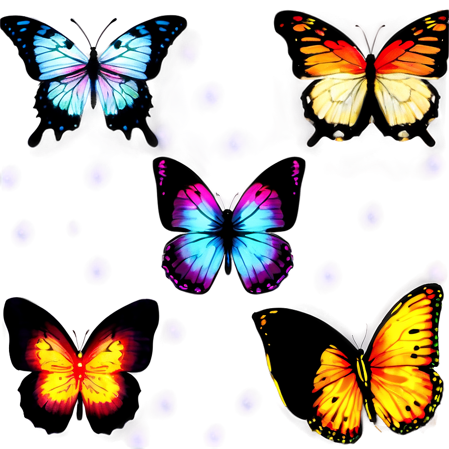 Vibrant Butterfly Art Png 82 PNG