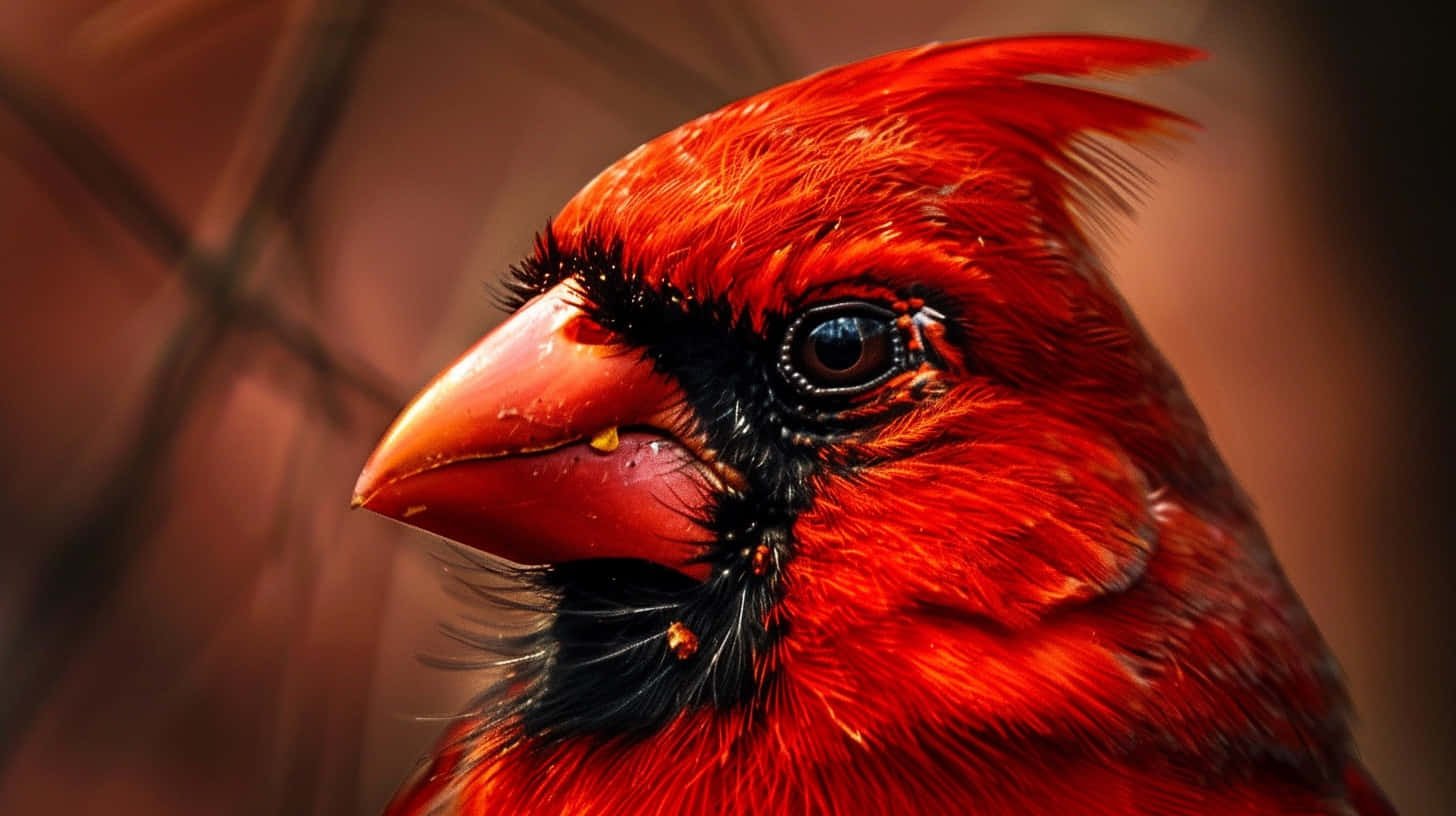 Vibrant Cardinal Close Up Wallpaper