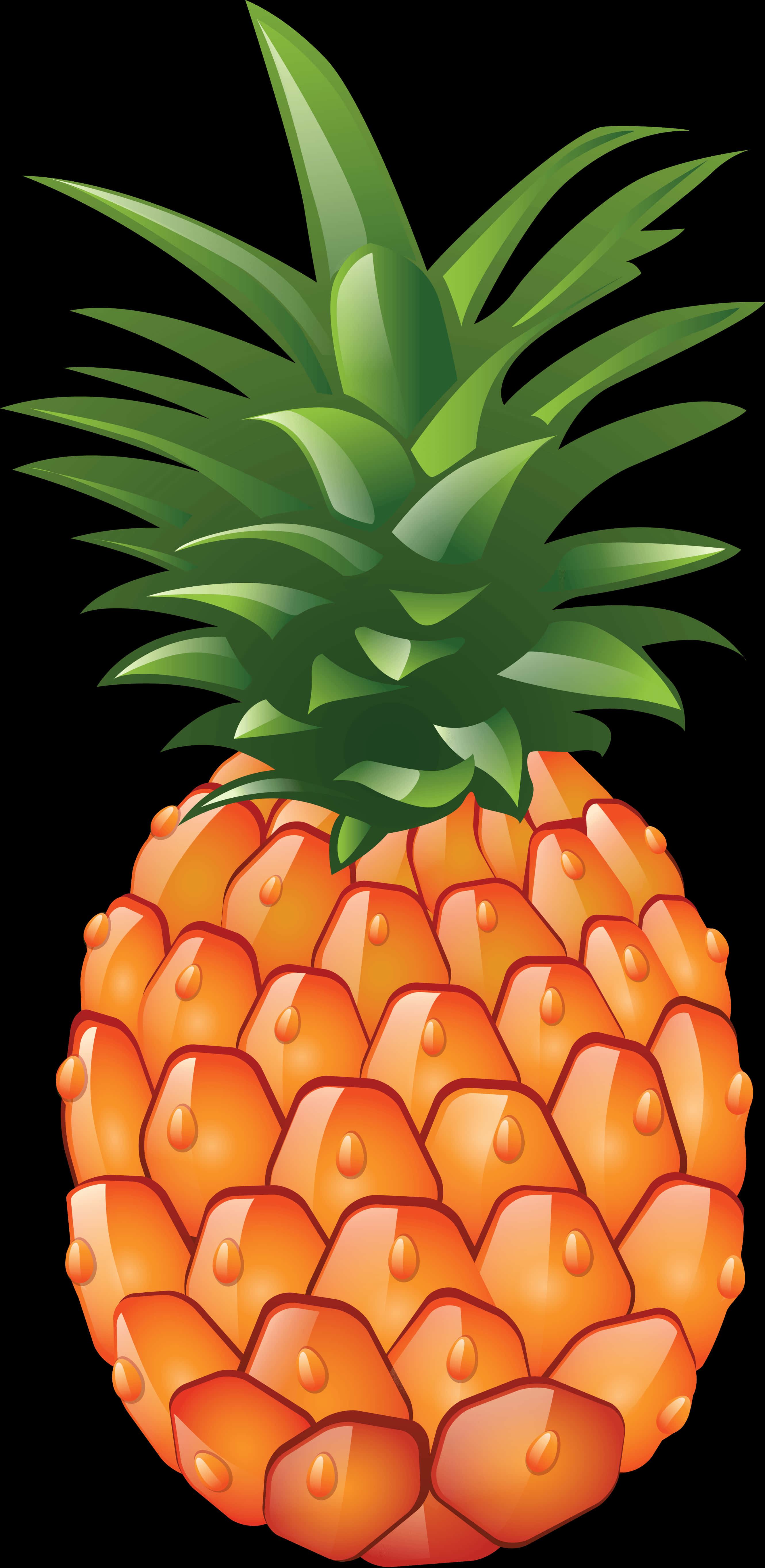 Vibrant Cartoon Pineapple PNG