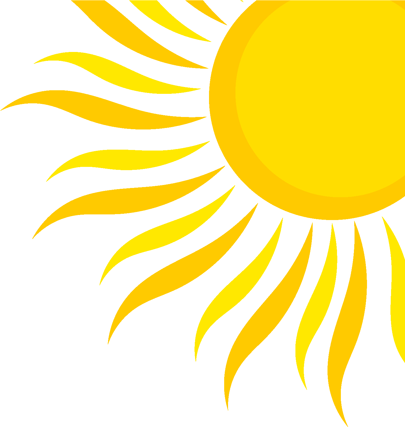 Vibrant Cartoon Sun Illustration PNG