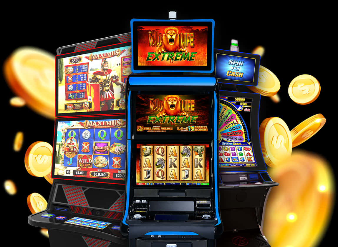 Vibrant Casino Slot Machines PNG